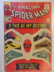 AMAZING SPIDER-MAN # 31 FIRST HARRY OSBOURNE LOWER GRADE MISSING A COUPLE PAG...