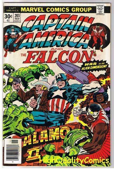 CAPTAIN AMERICA #203, VF+, Jack Kirby, Alamo, Falcon, 1968, more CA in store