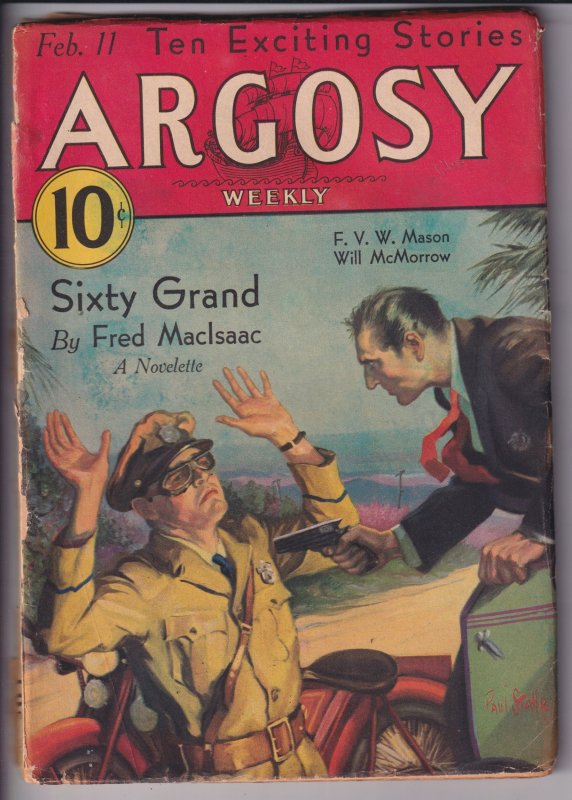 ARGOSY WEEKLY V236N2 (02/11/1933) FaGD 1.5 cream to white. PULP Magazine!