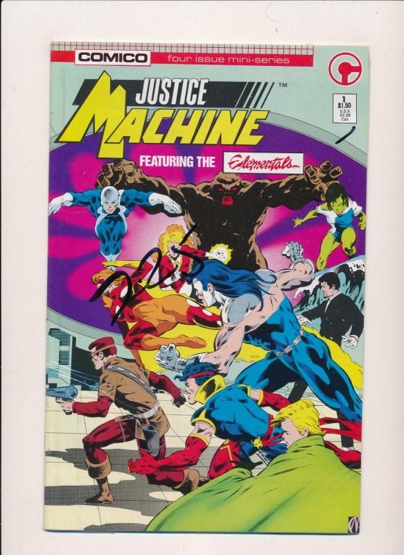 Comico Lot of 3 Comics Justice Machine #1, #2, #4  VERY FINE (HX868) 