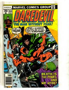 Daredevil # 153 VF Marvel Comic Book Captain America Avengers Defenders NP9