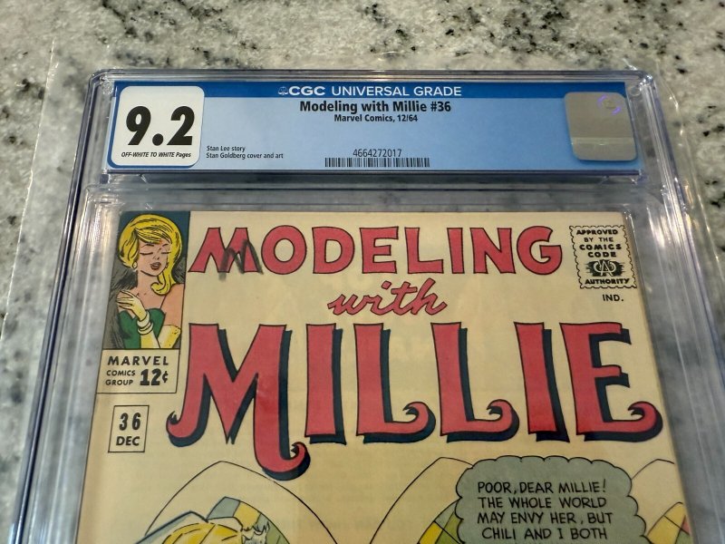 Modeling With Millie # 36 CGC Graded 9.2 Marvel Silver Age Comic Book 1964 JH21