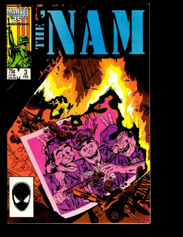 Lot of 12 The 'Nam Marvel Comic Books 1 2 3 4 5 6 7 8 9 10 11 12 Vietnam War DS1