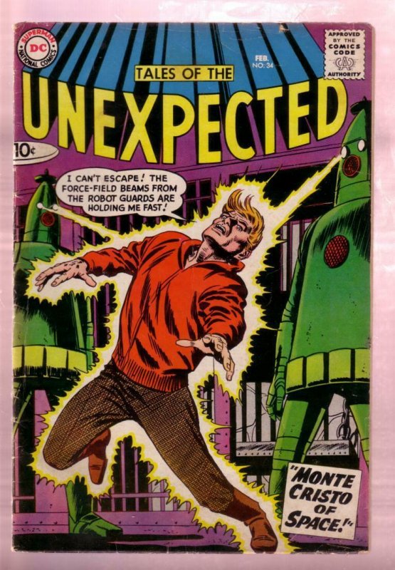 TALES OF THE UNEXPECTED #34 1959- ALIENS - RETRO ROCKET VG