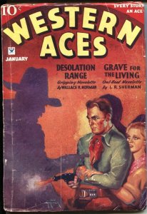 WESTERN ACES #3-JAN 1935-SENOR ADIOS--MYSTERY MAN FROM BELOW THE BORDER--RARE...