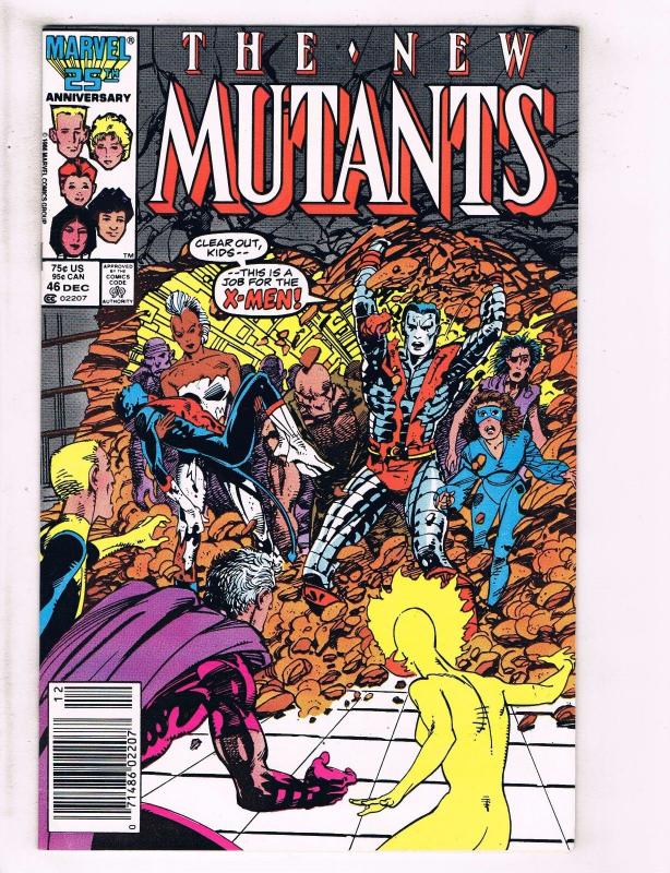 Lot Of 2 New Mutants Marvel Comic Books # 46 59 X-Men Wolverine Storm Rogue J110