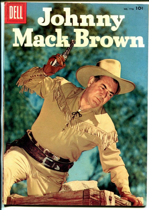 Johnny Mack Brown-Four Color Comics #776 1957-Dell-photo cover-B-Western-VF-