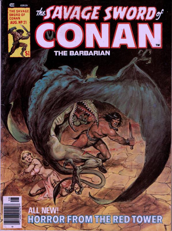 Savage Sword of Conan #21 - Early Conan Magazine - 6.0 or Better