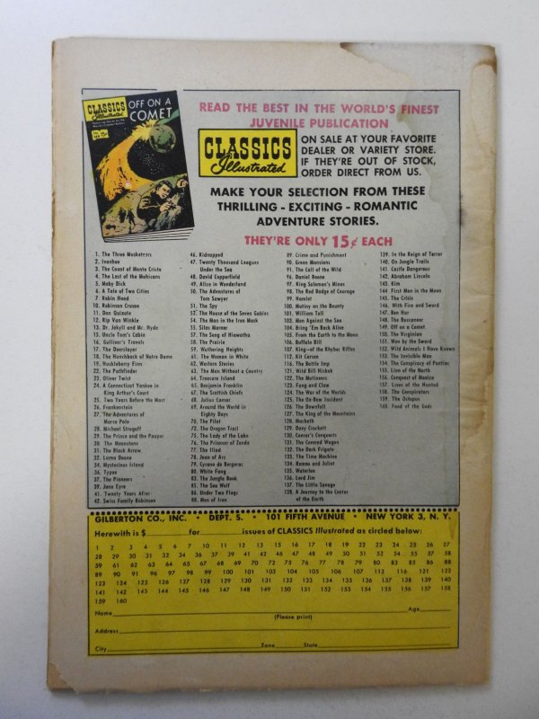 Classics Illustrated #26 (1945) VG Condition moisture stain
