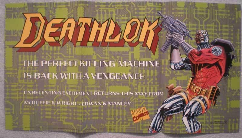 DEATHLOK Promo poster, 22.5x12, 1991, Unused, more Promos in store