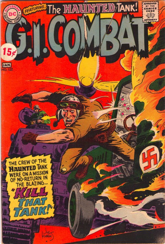 GI Combat #127 - The Haunted Tank! - 1967 (Grade 3.5) WH 