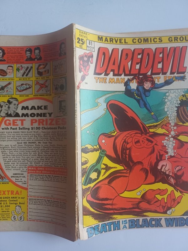 Daredevil #81 - 1st Black Widow team-up - 1971 - VG