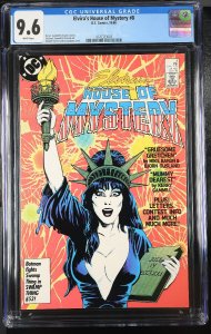 ELVIRA'S HOUSE OF MYSTERY #8 CGC 9.6 1986 Statue of Liberty cover- comic book...