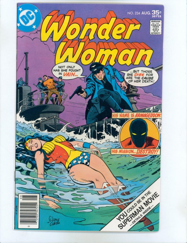 Wonder Woman #234 (1977) 1st appearance of Armageddon, a Nazi