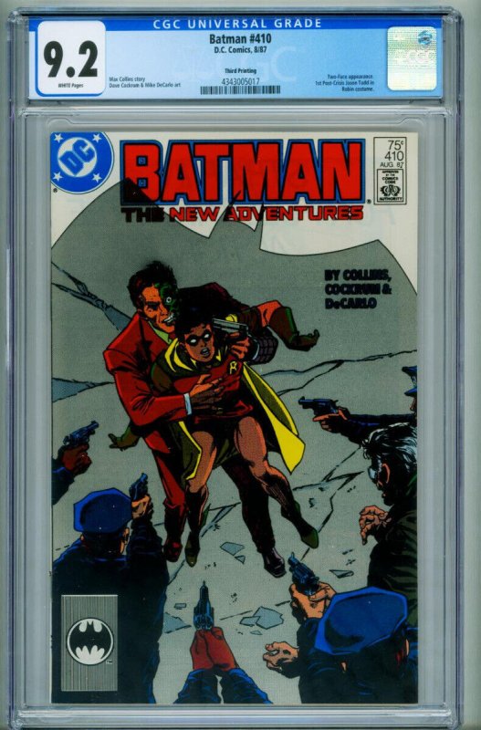 BATMAN #410 3rd Print variant CGC 9.2-comic book 1987-JASON TODD 4343005017
