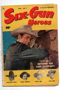 Six-Gun Heroes #7 - Hopalong Cassidy - Western - Fawcett - 1951 - GD