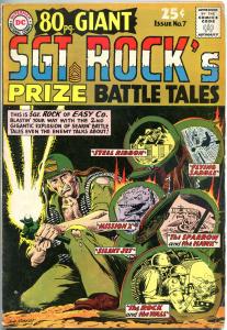 EIGHTY pg SGT ROCK'S Prize Battle Tales #7, FN, 1965, Kubert, more War in store