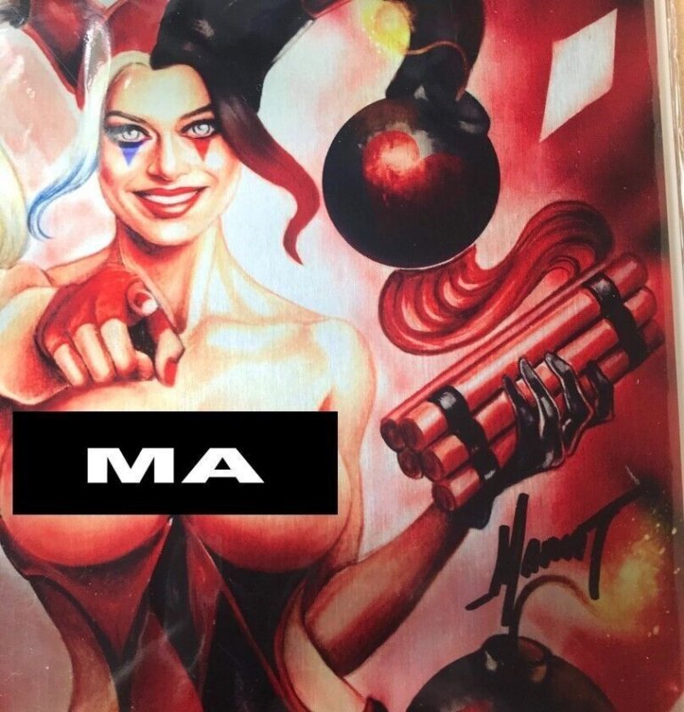 2017 Counterpoint Cool Comics Hardlee Thinn Da Bomb Virgin Variant Metal Signed