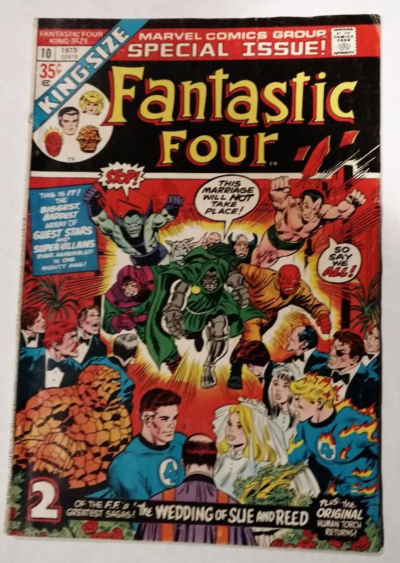 King Size Fantastic Four #10 1973 Sue & Reed Wedding!!