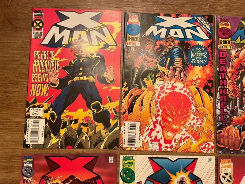 6 X-Man Marvel Comic Books # 7 8 10 16 17 1 X-Men Wolverine Apocalypse 12 J819