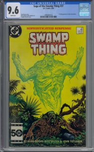 SAGA OF THE SWAMP THING #37 CGC 9.6 1ST JOHN CONSTANTINE WHITE PAGES 