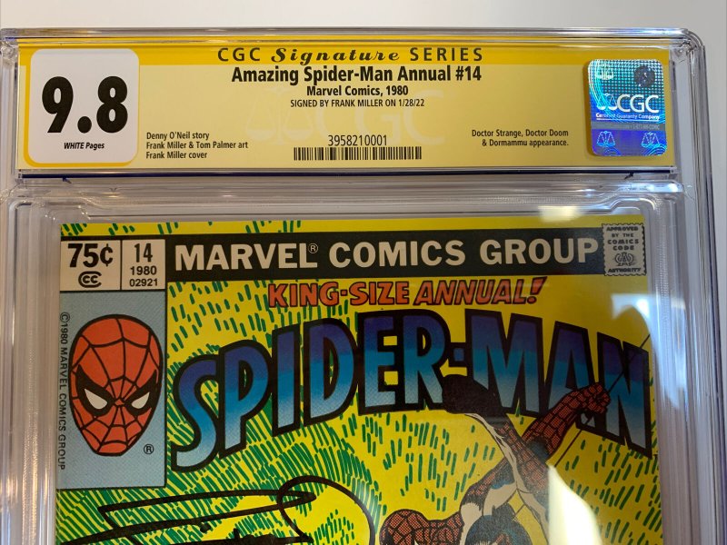 Amazing Spider-Man Annual (1980) # 14 (CGC 9.8 SS) Signed Miller | Newsstand !