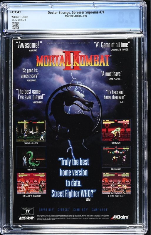 Doctor Strange, Sorcerer Supreme #74 (2/95) Graded CGC 9.8