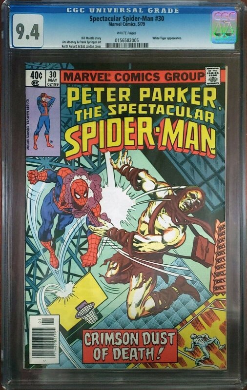 Spectacular Spider-Man 30 CGC 9.4 Marvel 1979