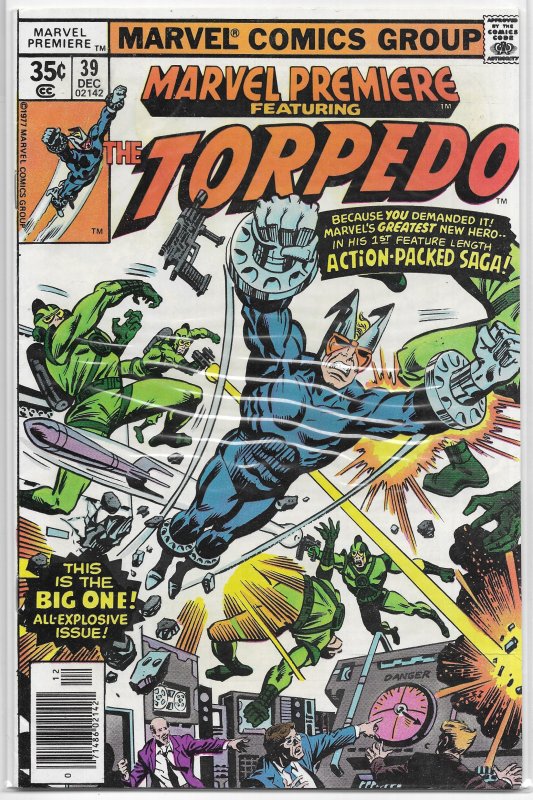 Marvel Premiere   #39 FN Torpedo, Wolfman/Brown