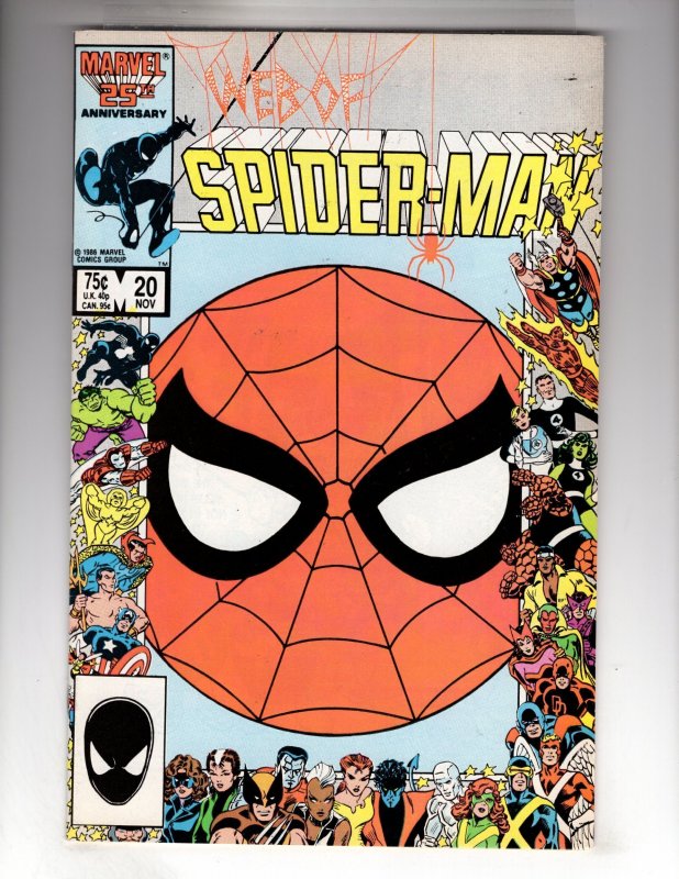 Web of Spider-Man #20 (1986) 25th Anniversary Cover!  / ECA5x