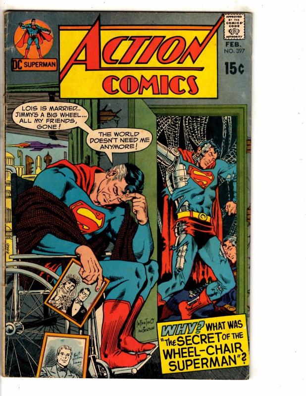 4 Action Comics Feat. Superman # 372 376 397 399 Green Lantern VG-FN Range J272