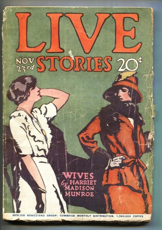 Live Stories Nov 23 1923-Chinatown story-Rare pre-Spicy pulp