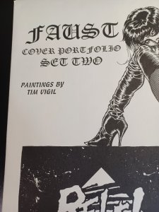 Faust Cover Portfolio Set Two - (4) 11 X 17 Prints - Tim Vigil - horror - 1994
