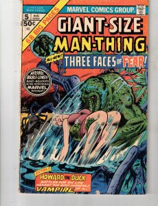 Giant-Size Man-Thing #5 1975 PRICE DROP! 3rd Howard The Duck! Bruner! VG/FN DRAC