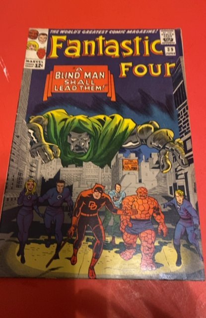 FANTASTIC FOUR #39 G, Daredevil! Dr. Doom! Wally Wood! Marvel Comics 1965