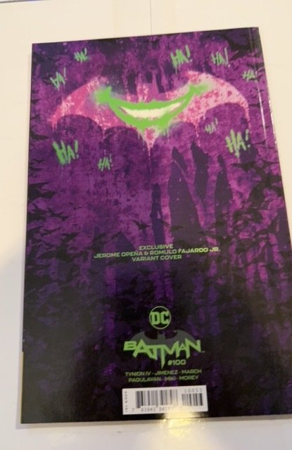 Batman #100 Vorgin Opena Cover B (2020)signed by opena