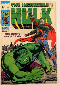 INCREDIBLE HULK #112 VG+ 4.5 ORIGIN & DEATH OF THE GALAXY MASTER