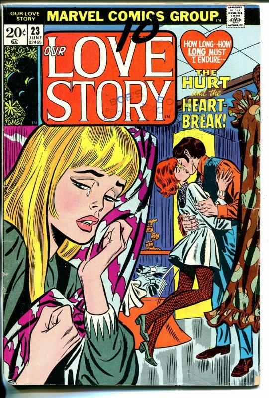 Our Love Story #23 1973-Marvel-romance stories-love triangle-Don Heck-G