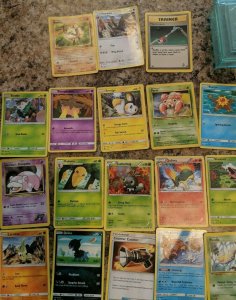 Pokemon cards Various  lot of 52 and Card Holder 1999-2017 very used 