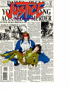 Lot Of 2 Marvel Comic Book Trial Moon Knight #15 and Justice #1KS11