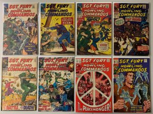 Sgt. Fury Howling Commandos lot #36-118 Marvel (avg 4.0 VG) 22 diff (1966-'74)