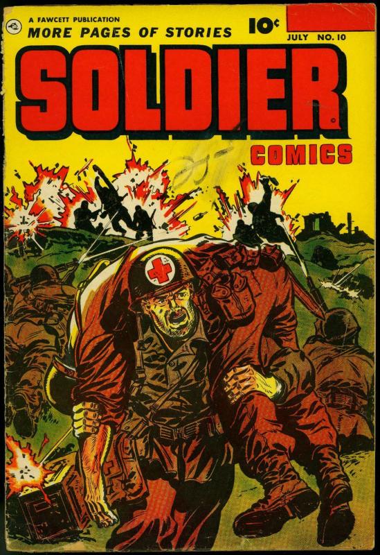 Soldier Comics #10 1952- Korean War- Fawcett Golden Age G/VG