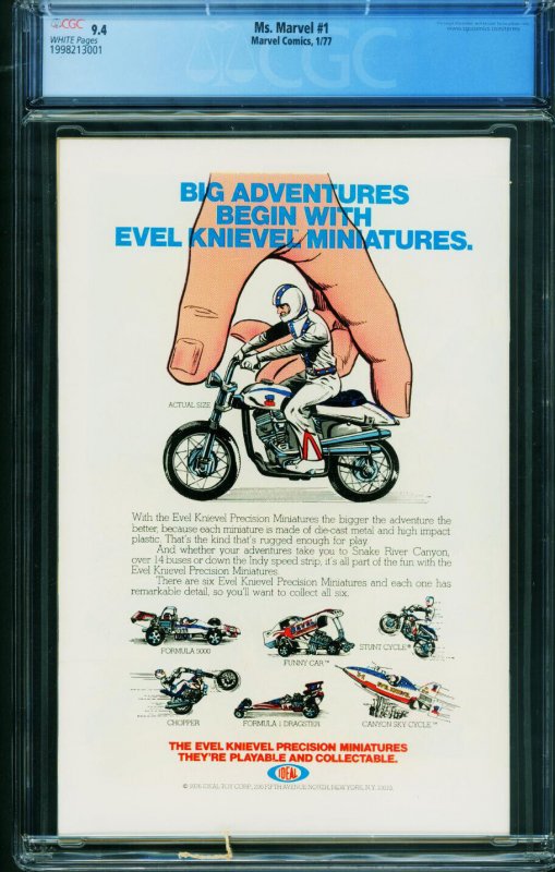 Ms. Marvel #1  1976 - Marvel -CGC 9.4 - Comic Book-1998213001