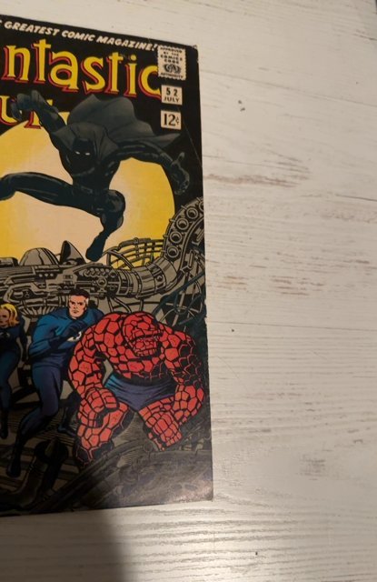 Fantastic Four #52: [1966] first app black panther -Solid 6.0 maybe + pressed