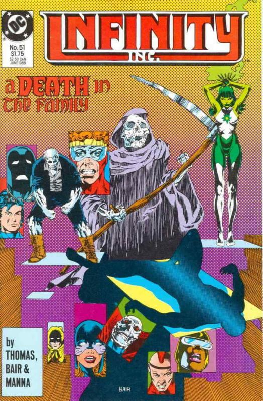 DC Comics (1988) Infinity, Inc. #51 Roy Thomas Fury and the new Sandman Marry.