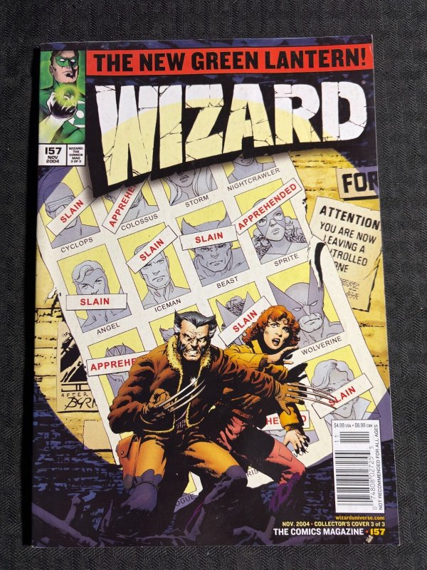 2004 WIZARD Comics Magazine #157 FN+ 6.5 Wolverine Cover / New Green Lantern