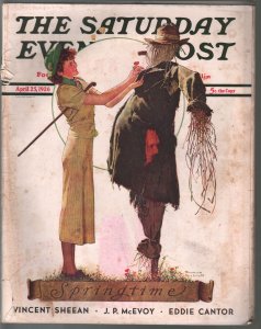 Saturday Evening Post  4/25/1936-Norman Rockwell cover-complete magazine-G