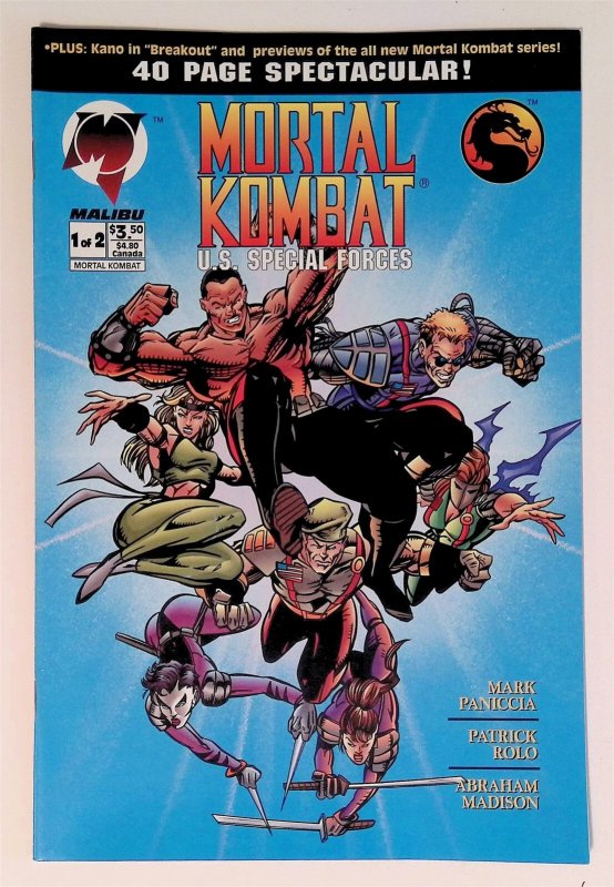 Mortal Kombat U.S. Special Forces #1 (Jan 1995, Malibu) FN+