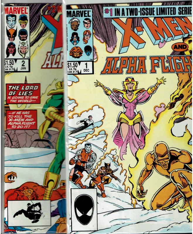 X-Men & Alpha Flight #1 - #2, NM, *KEY* Near Perfect Copies!