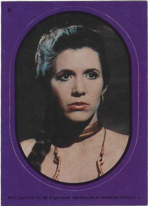 1983 Star Wars: Return of the Jedi Sticker #9 Princess Leia